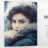 Uitnodiging voor dubbele afstudeerfoto-feestje (Binnenzijde eerst)