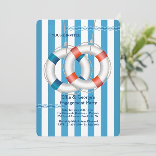 Uitnodiging voor dubbele levensbehoud (Staand voorkant)