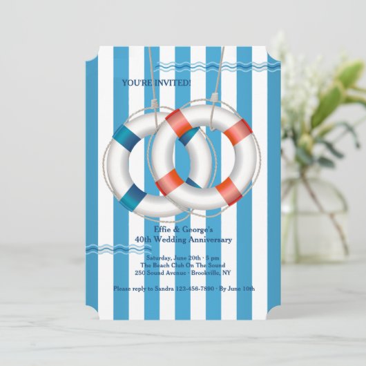 Uitnodiging voor dubbele levensbehoud (Staand voorkant)