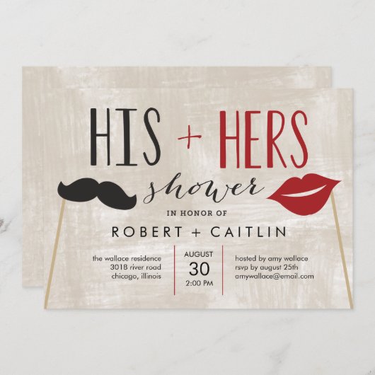 Uitnodiging voor duplo & hers (Voorkant / Achterkant)