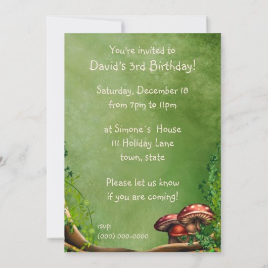 Uitnodiging voor dwergland (Achterkant)