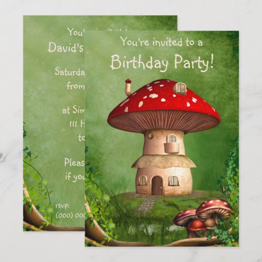 Uitnodiging voor dwergland (Voorkant / Achterkant)