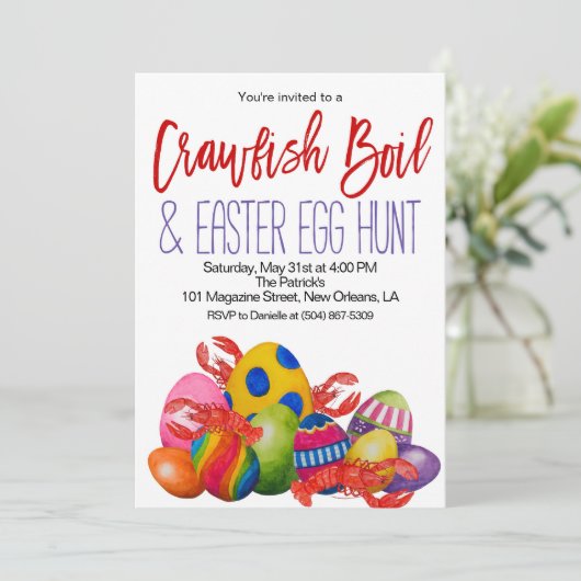 Uitnodiging voor Easter Crawfish Boil (Staand voorkant)