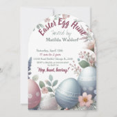 Uitnodiging voor Easter Egg Hunt | Leuk & feesteli (Voorkant)