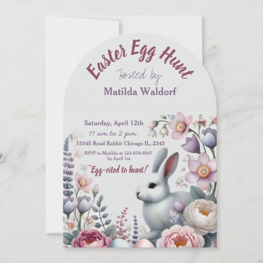 Uitnodiging voor Easter Egg Hunt | SCHATTIGE &  (Voorkant)