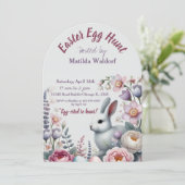 Uitnodiging voor Easter Egg Hunt | SCHATTIGE &  (Staand voorkant)