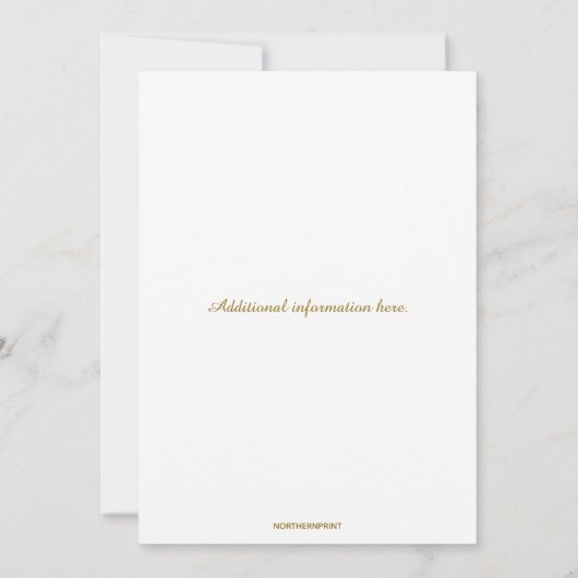 Uitnodiging voor Editable Gold Cross Baptism (Achterkant)