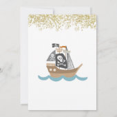 Uitnodiging voor Editable Pirate Boy Birthday (Achterkant)