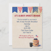 Uitnodiging voor een 4 juli pannenkoekenontbijt (Achterkant)