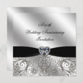 Uitnodiging voor een 60e diamanten bruiloft jubile (Voorkant / Achterkant)