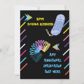 Uitnodiging voor een 80's feest retro jaren 80 vie (Achterkant)