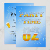 uitnodiging voor een 82e verjaardag met bier (Voorkant / Achterkant)