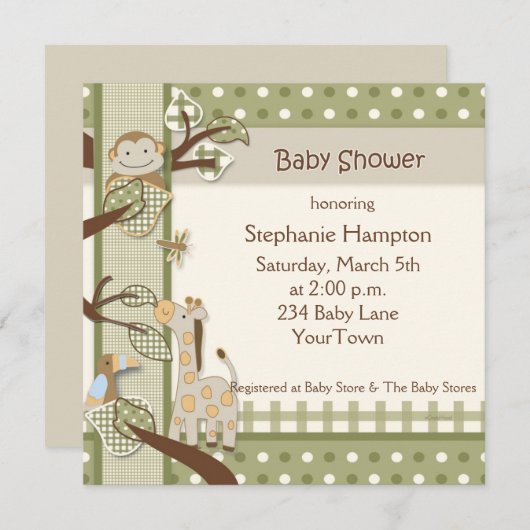 Uitnodiging voor een aap- en vriendenkring (Voorkant / Achterkant)