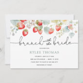 Uitnodiging voor een aardbeibrunch met de bruid (Voorkant)