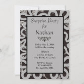 Uitnodiging voor een Abstracte partij voor zwarte  (Voorkant)