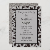 Uitnodiging voor een Abstracte partij voor zwarte  (Voorkant / Achterkant)