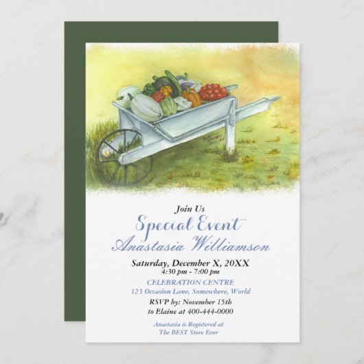 UITNODIGING VOOR EEN ABUNDANCE HOUSE-FEEST (Voorkant / Achterkant)