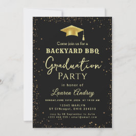 Uitnodiging voor een achtertuin BBQ diploma-uitrei