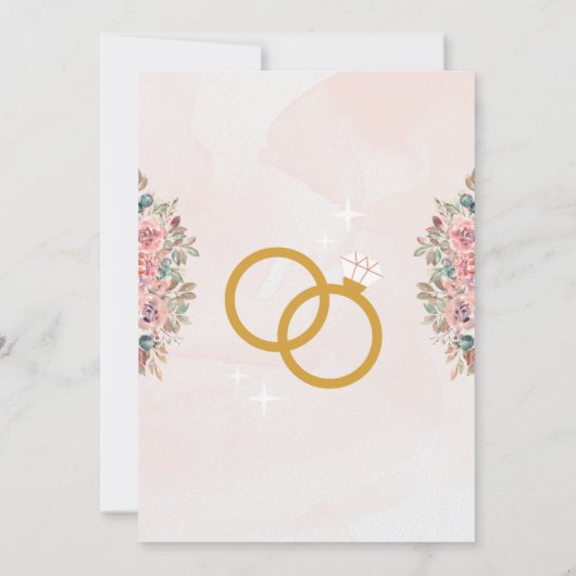 Uitnodiging voor een Acrylweddenschap, Elegant Gre (Achterkant)