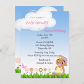 Uitnodiging voor een Afrikaans-Amerikaanse babymei (Voorkant / Achterkant)