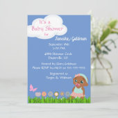 Uitnodiging voor een Afrikaans-Amerikaanse babymei (Staand voorkant)