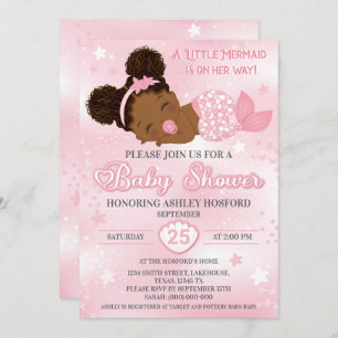 Uitnodiging voor een Afrikaans-Amerikaanse babymei