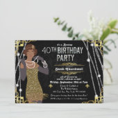 uitnodiging voor een Afrikaans-Amerikaanse "Flappe (Staand voorkant)