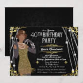 uitnodiging voor een Afrikaans-Amerikaanse "Flappe (Voorkant / Achterkant)