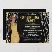 uitnodiging voor een Afrikaans-Amerikaanse "Flappe (Voorkant / Achterkant)