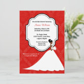 Uitnodiging voor een Afrikaanse Amerikaanse bridal (Staand voorkant)