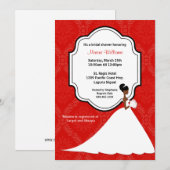 Uitnodiging voor een Afrikaanse Amerikaanse bridal (Voorkant / Achterkant)