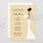 Uitnodiging voor een Afrikaanse Amerikaanse bridal (Voorkant / Achterkant)