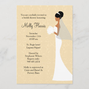 Uitnodiging voor een Afrikaanse Amerikaanse bridal