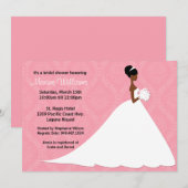 Uitnodiging voor een Afrikaanse Amerikaanse bridal (Voorkant / Achterkant)