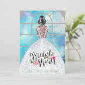 Uitnodiging voor een Afrikaanse Amerikaanse bridal (Staand voorkant)