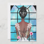 Uitnodiging voor een Afrikaanse Amerikaanse bridal (Voorkant)