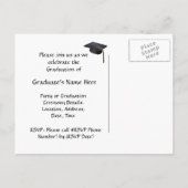 uitnodiging voor een  Afstuderen Briefkaart (Achterkant)