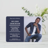 Uitnodiging voor een afstuderen fotofeest (Staand voorkant)