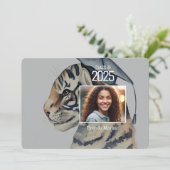 Uitnodiging voor een Afstuderen met foto (Staand voorkant)