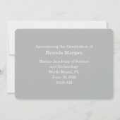 Uitnodiging voor een Afstuderen met foto (Achterkant)