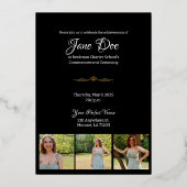 uitnodiging voor een Afstuderen voor  Folie (Achterkant)