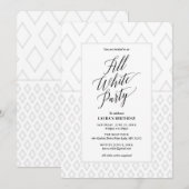 Uitnodiging voor een All White Feest (Voorkant / Achterkant)