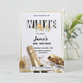 Uitnodiging voor een All White Feest of -feestje (Staand voorkant)