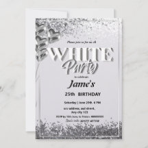 Uitnodiging voor een All White Feest of -feestje