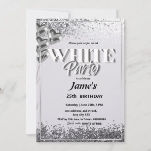 Uitnodiging voor een All White Feest of -feestje