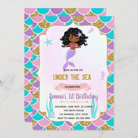 Uitnodiging voor een Amerikaans maffia-thema (Voorkant / Achterkant)