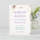 Uitnodiging voor een baby in bloei shower (Staand voorkant)