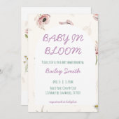 Uitnodiging voor een baby in bloei shower (Voorkant / Achterkant)