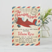 uitnodiging voor een  Baby shower (Staand voorkant)