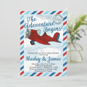 uitnodiging voor een Baby shower (Staand voorkant)